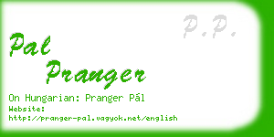 pal pranger business card