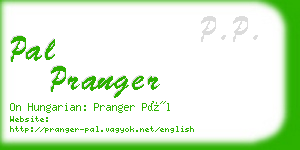 pal pranger business card